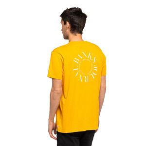 Banks Journal Sphere Classic Tee Mens Small Saffron Yellow 100% Organic NWT